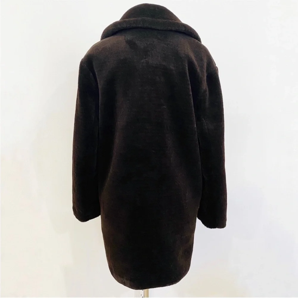 Bernardo brown faux fur coat_7